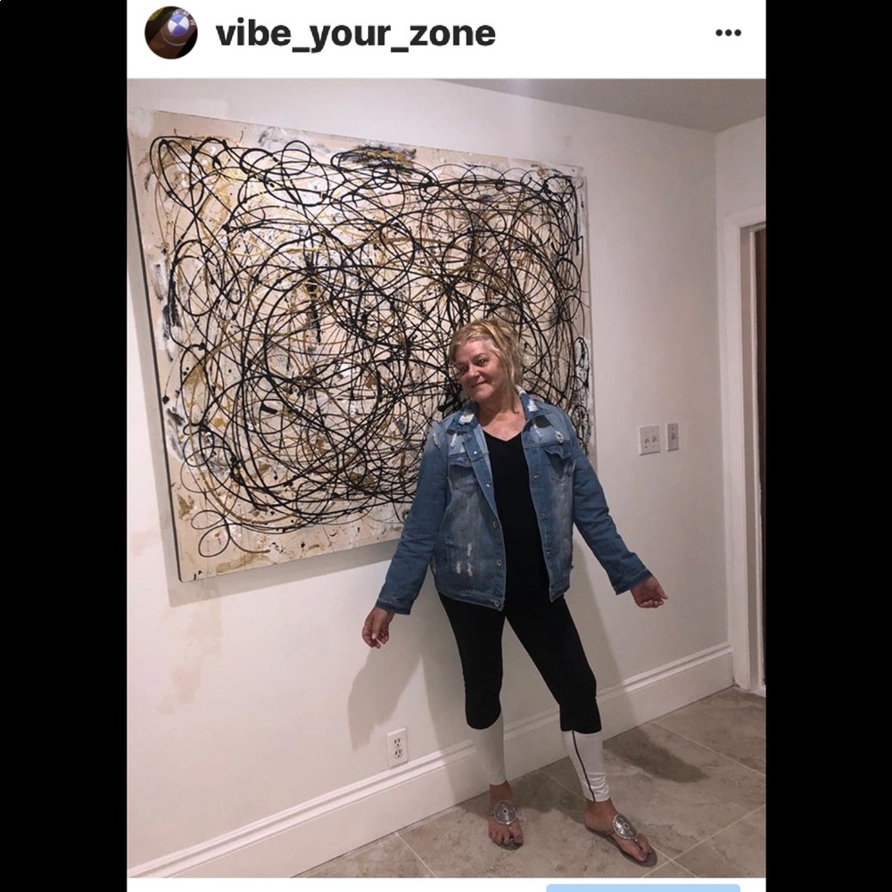 Huge hand painted canvas